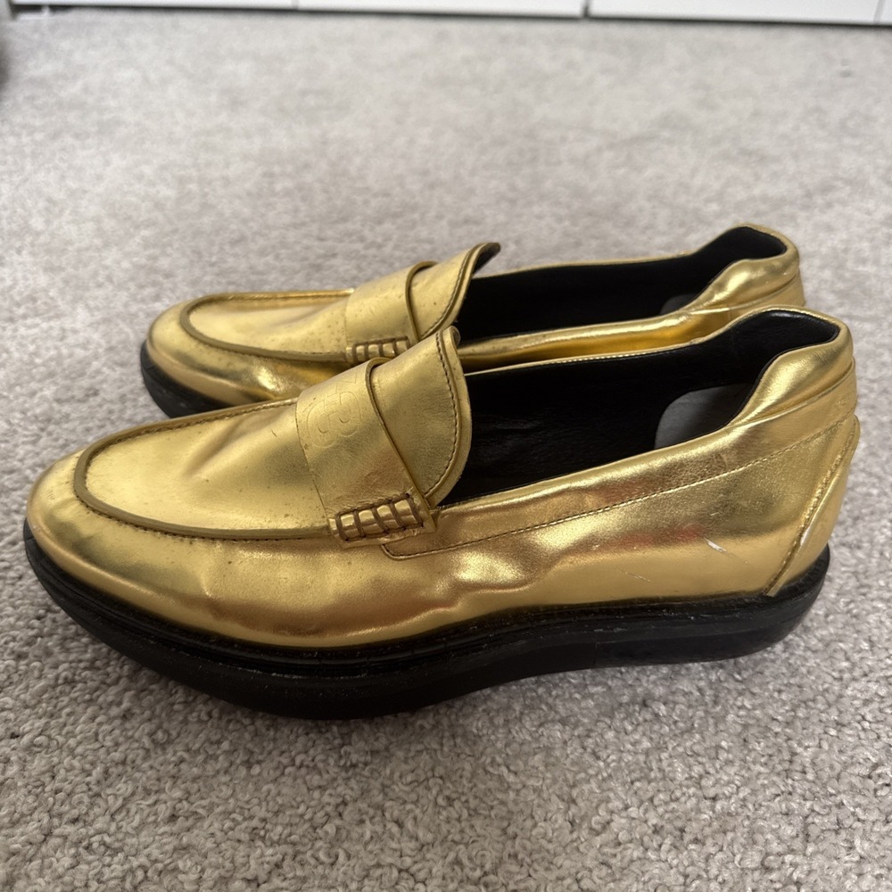 Rare Gold Y-3 Yohji Yamamoto Loafers UK Men's size 6.5 - Picture 2 of 8